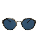 Grey Havana Silver Blue - Prada - Round-Frame Acetate Sunglasses - 0