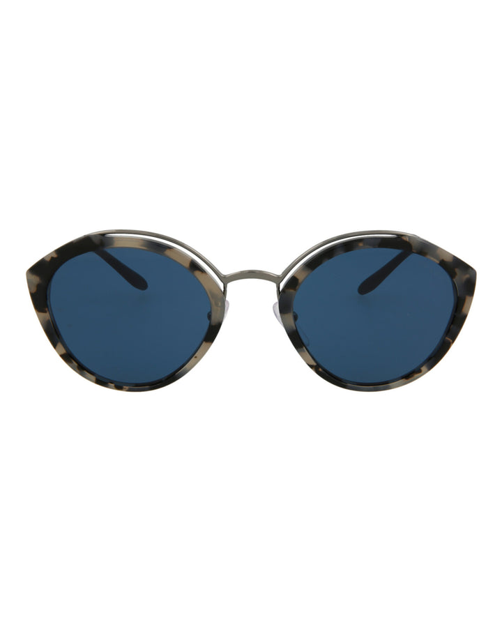 Grey Havana Silver Blue - Prada - Round-Frame Acetate Sunglasses