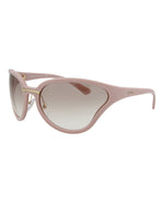 Pink Pink Brown - Prada - Cat-Eye Frame Acetate Sunglasses - 1
