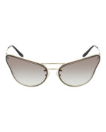 Gold Gold Grey - Prada - Cat-Eye Frame Metal Sunglasses - 0