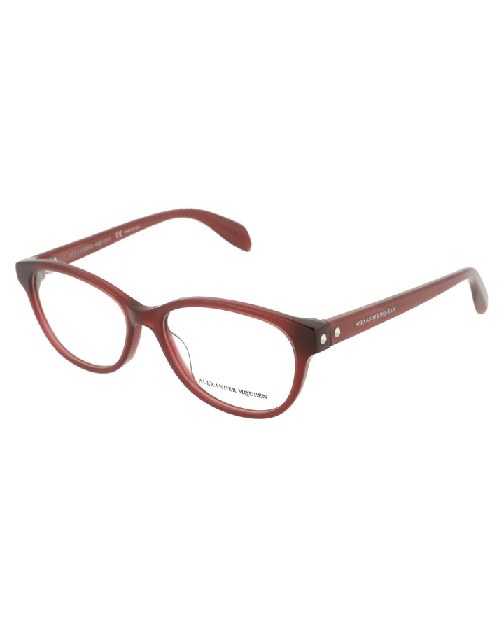 Shiny Milky Burgundy - Alexander McQueen - Cat-Eye Frame Optical Glasses