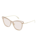 Shiny Opal Nude Light Gold - Alexander McQueen - Cat Eye-Frame Acetate Sunglasses - 1