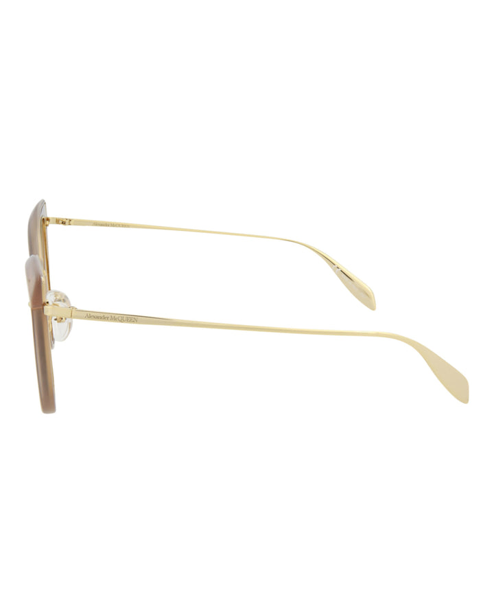 Shiny Opal Nude Light Gold - Alexander McQueen - Cat Eye-Frame Acetate Sunglasses