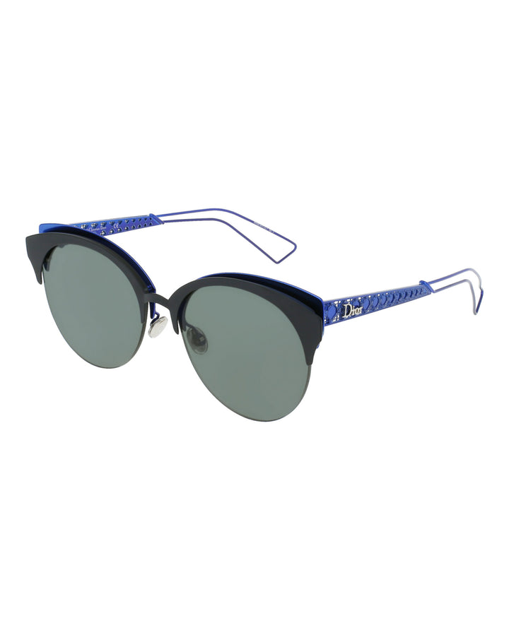 Grey Silver - Dior - Cat-Eye Metal Sunglasses