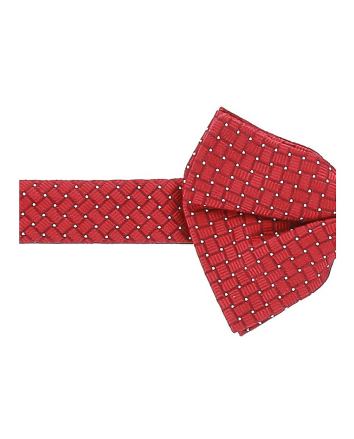 Red - Alfred Dunhill - Engine Turn Silk Bow Tie