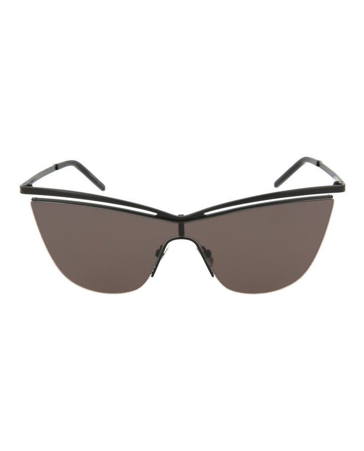 Black Black Black - Saint Laurent - Cat-Eye Metal Sunglasses