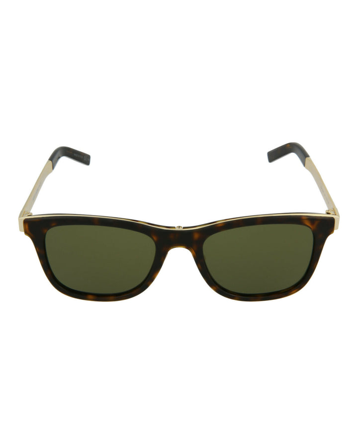 Havana Gold Green - Saint Laurent - Square-Frame Acetate Sunglasses