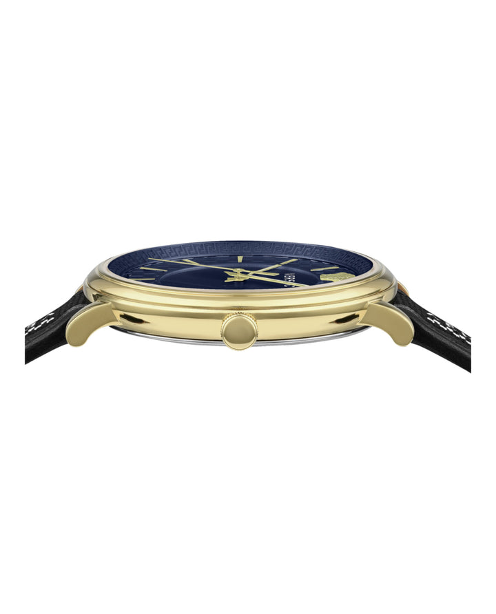 Gold - Versace - V-Circle Strap Watch