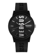 Black - Versus Versace - Barbes Silicone Strap Watch - 0
