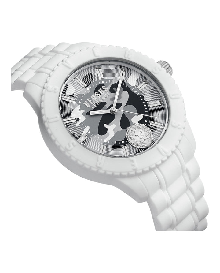 White - Versus Versace - Tokyo Silicone Lion Strap Watch