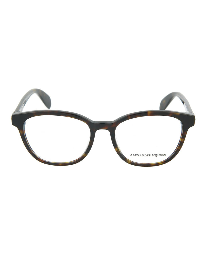 Shiny Classic Havana - Alexander McQueen - Round-Frame Optical Glasses