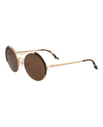Rose Gold Rose Gold Brown - Prada - Round-Frame Metal Sunglasses - 1