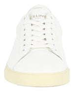 White - Celine - Triomphe Leather Sneakers - 3