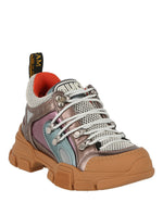 Copper Multi - Gucci - Flashtrek Metallic Leather Sneakers - 1