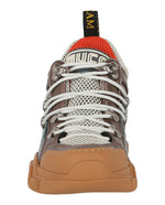 Copper Multi - Gucci - Flashtrek Metallic Leather Sneakers - 3