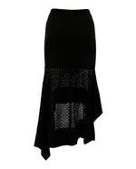 Black - Alexander McQueen - Asymmetric Crochet Skirt - 1