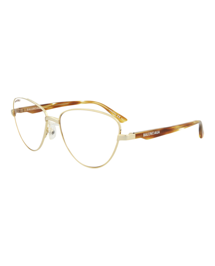 Gold Havana Brown - Balenciaga - Cat-Eye Frame Metal Sunglasses