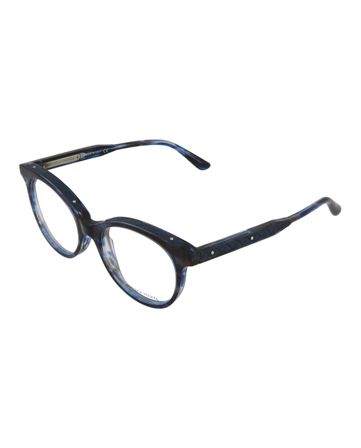 Melange Blue Pacific Blue - Bottega Veneta - Round-Frame Optical Glasses