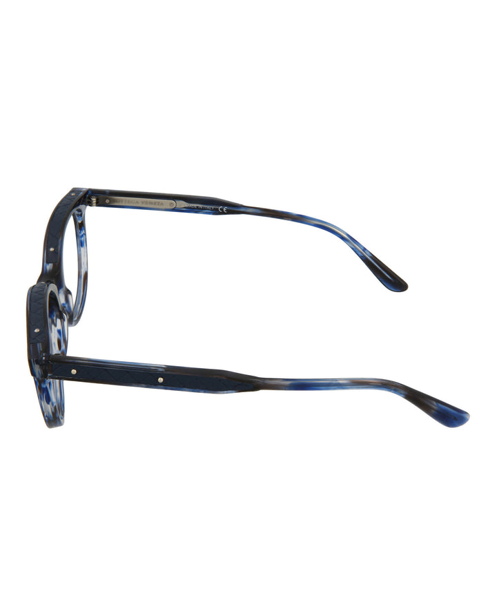 Melange Blue Pacific Blue - Bottega Veneta - Round-Frame Optical Glasses