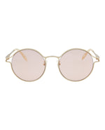 Gold Gold Pink - Alexander McQueen - Panthos-Frame Metal Sunglasses - 0