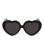 Black Black Grey - Balenciaga - Heart Shaped-Frame Acetate Sunglasses - 0