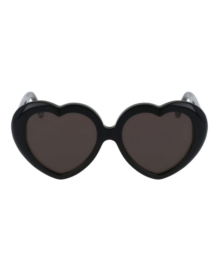 Black Black Grey - Balenciaga - Heart Shaped-Frame Acetate Sunglasses