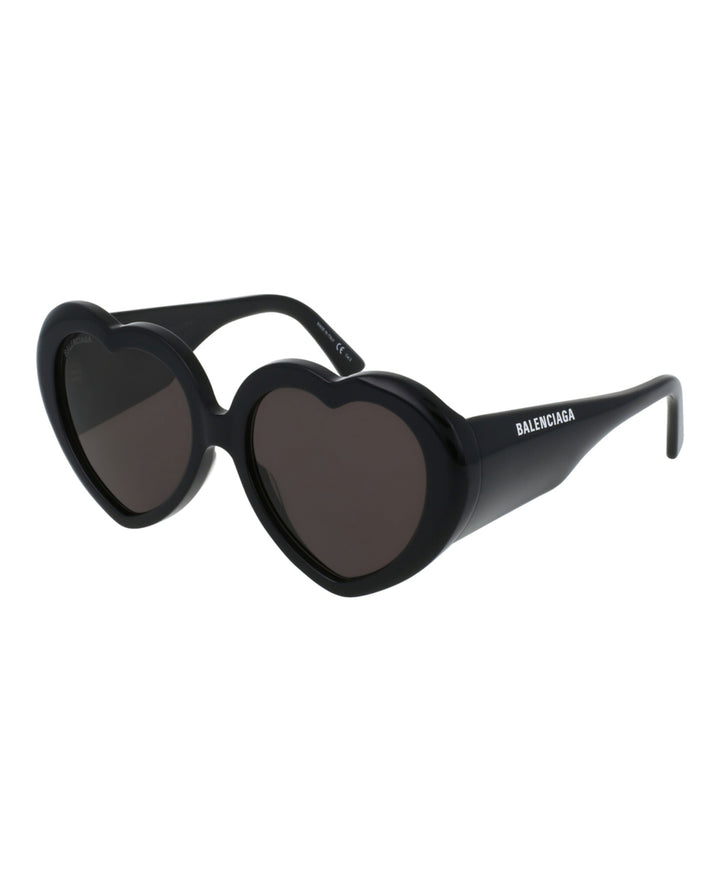Black Black Grey - Balenciaga - Heart Shaped-Frame Acetate Sunglasses