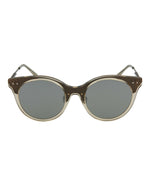 Shiny Transparent Mud - Bottega Veneta - Round-Frame Acetate Sunglasses - 0