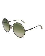 Ruthenium Ruthenium Green - Bottega Veneta - Round-Frame Metal Sunglasses - 1