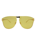 Gold Gold Yellow - Gucci - Aviator Metal Sunglasses - 0