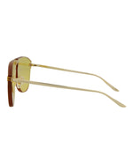 Gold Gold Yellow - Gucci - Aviator Metal Sunglasses - 2