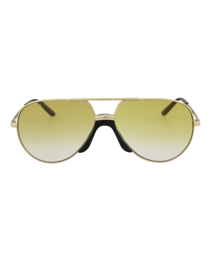 Gold Gold Yellow - Gucci - Aviator-Style Metal Sunglasses