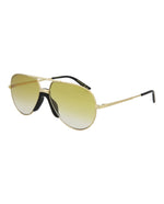Gold Gold Yellow - Gucci - Aviator-Style Metal Sunglasses - 1