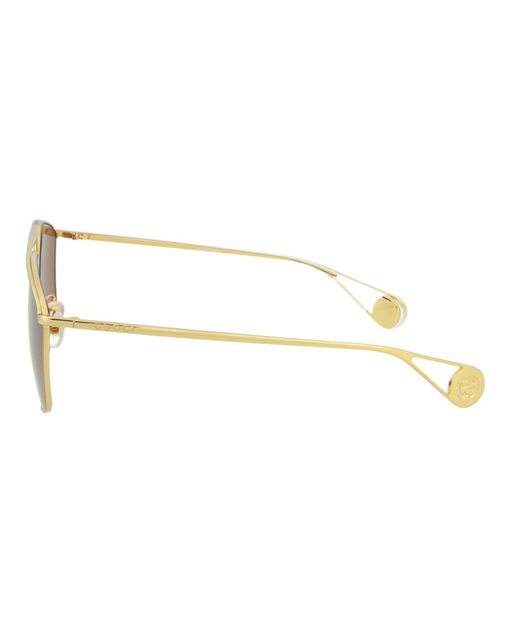 Gold Gold Red - Gucci - Aviator-Style  Metal Sunglasses