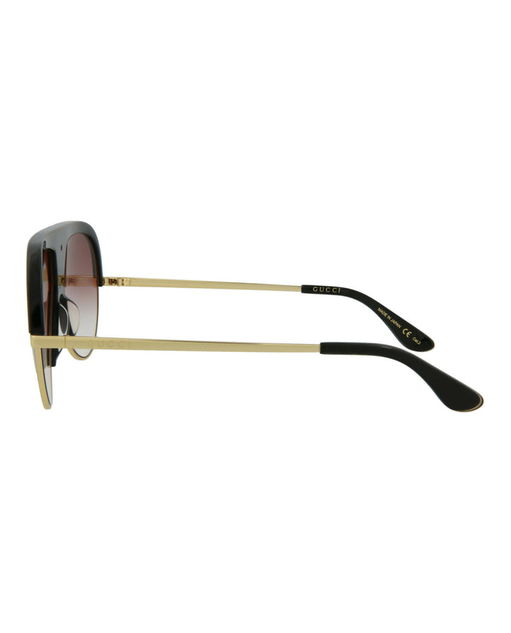 Black Gold Red - Gucci - Aviator-Style  Acetate Sunglasses