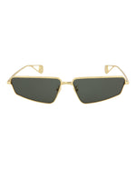 Gold Gold Grey - Gucci - Cat Eye-Frame Metal Sunglasses - 0