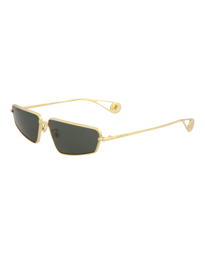 Gold Gold Grey - Gucci - Cat Eye-Frame Metal Sunglasses