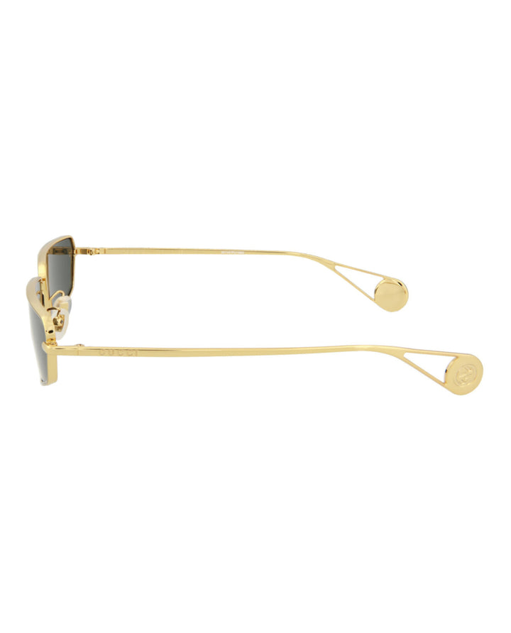 Gold Gold Grey - Gucci - Cat Eye-Frame Metal Sunglasses
