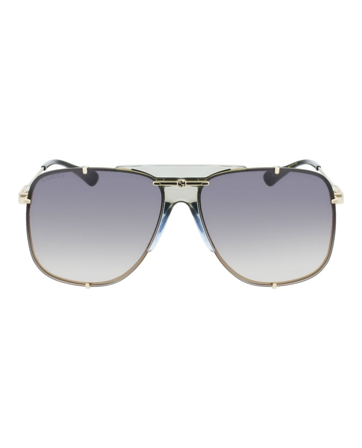 Gold Gold Grey - Gucci - Aviator-Style Metal Sunglasses