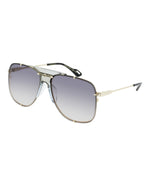 Gold Gold Grey - Gucci - Aviator-Style Metal Sunglasses - 1