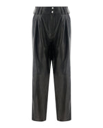 Black - Balmain - High-Waist Leather Pants - 0