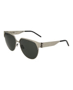 Silver Grey - Saint Laurent - Round-Frame Sunglasses - 1